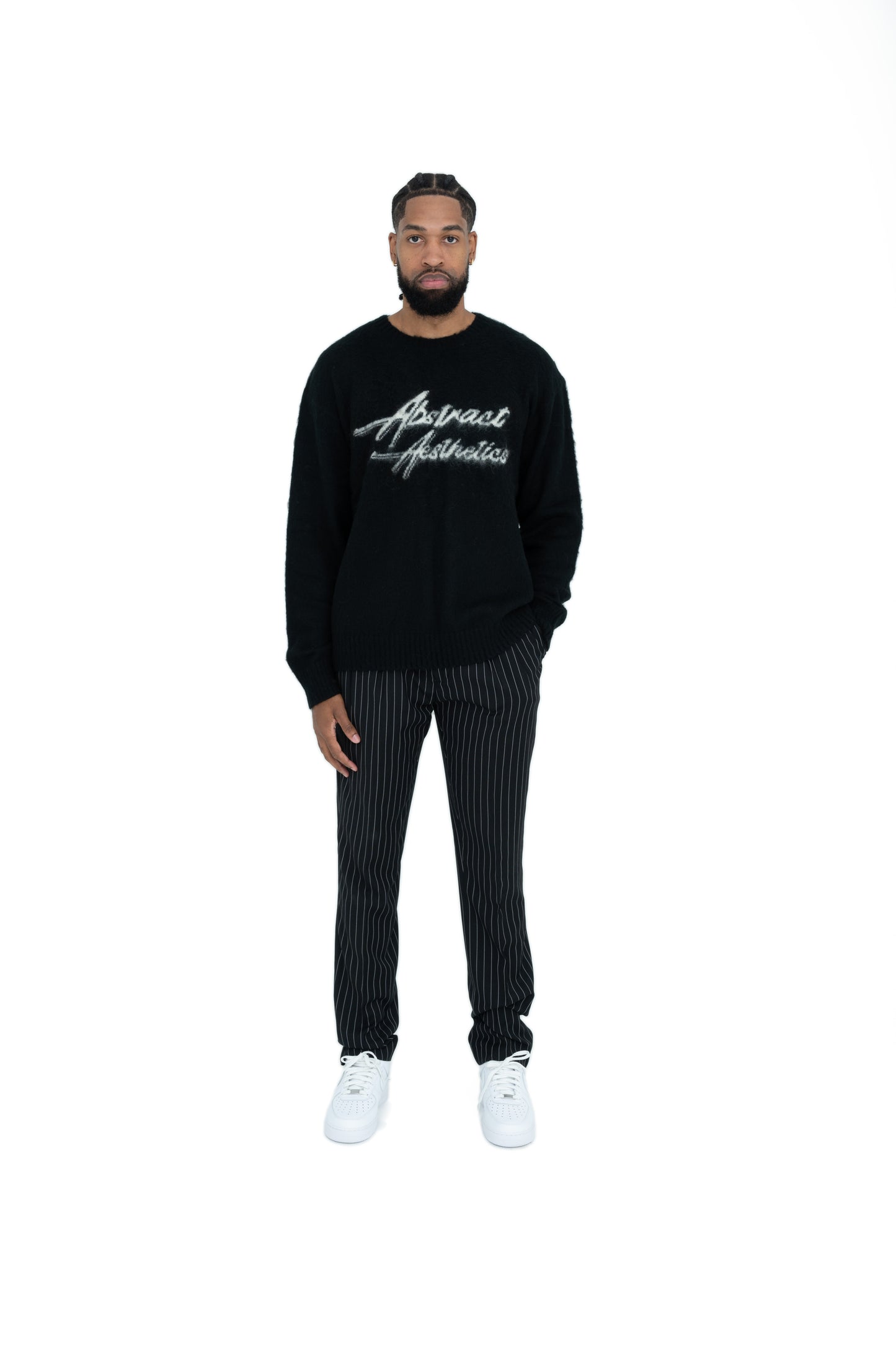 Black Aesthetics Mohair Wool Sweater