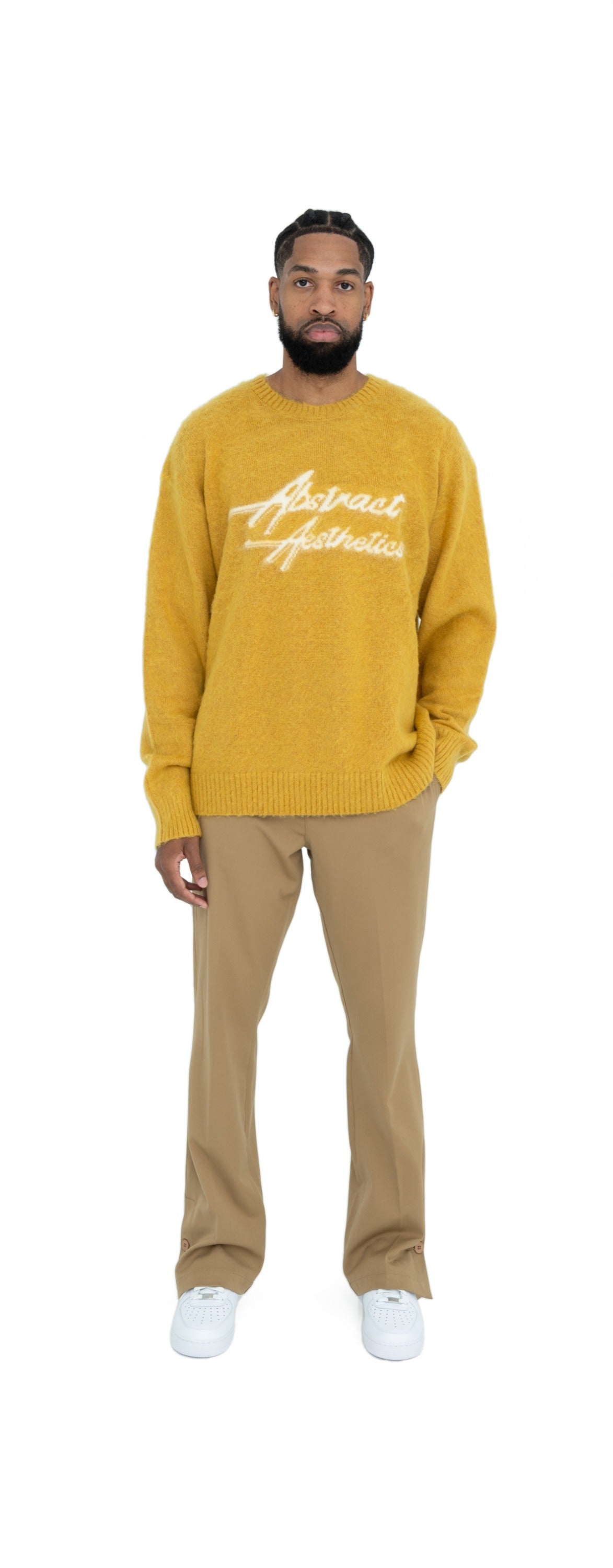 Mustard Aesthetics Mohair Wool Sweater