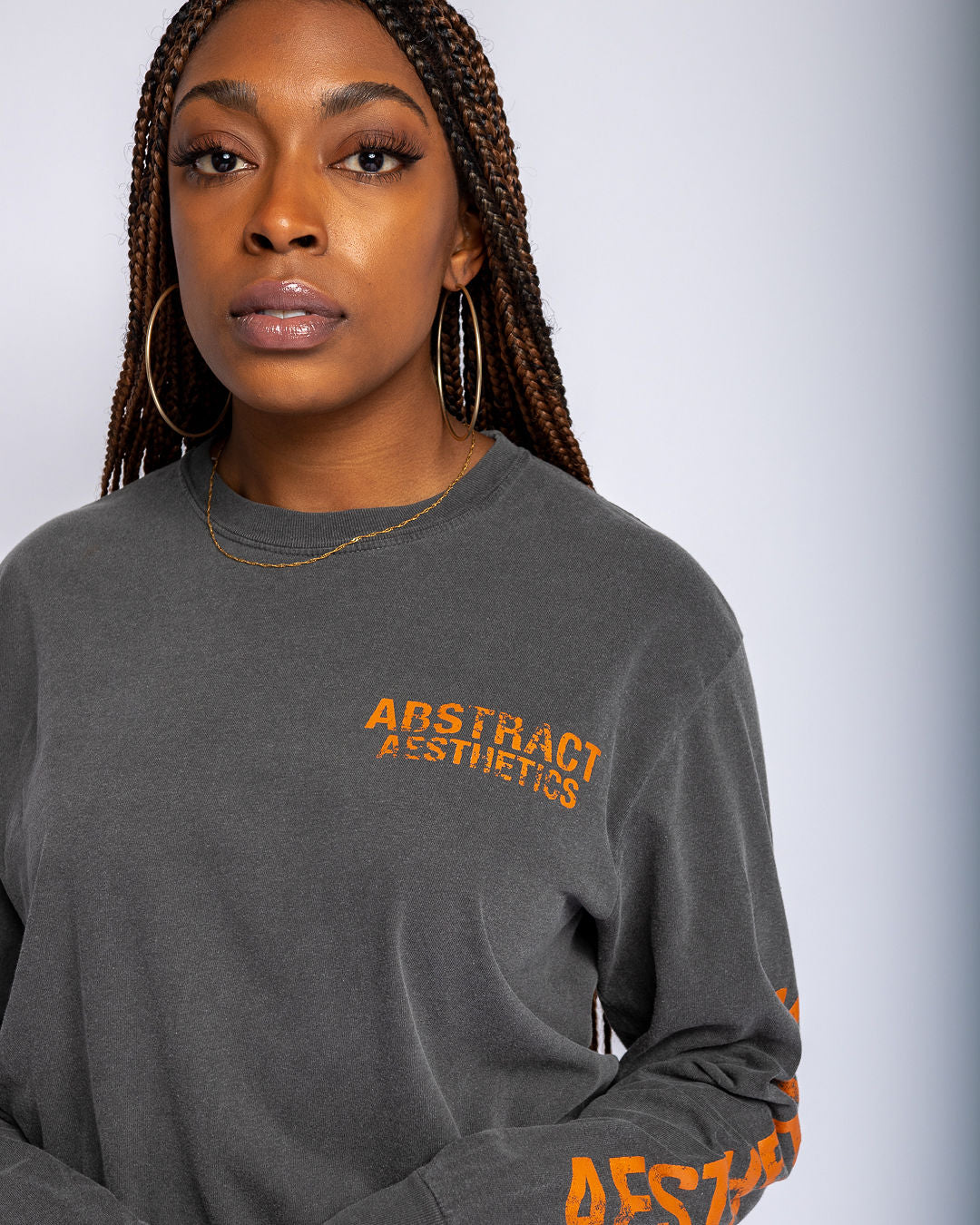 Aged Black Vintage Aesthetics LS Tee