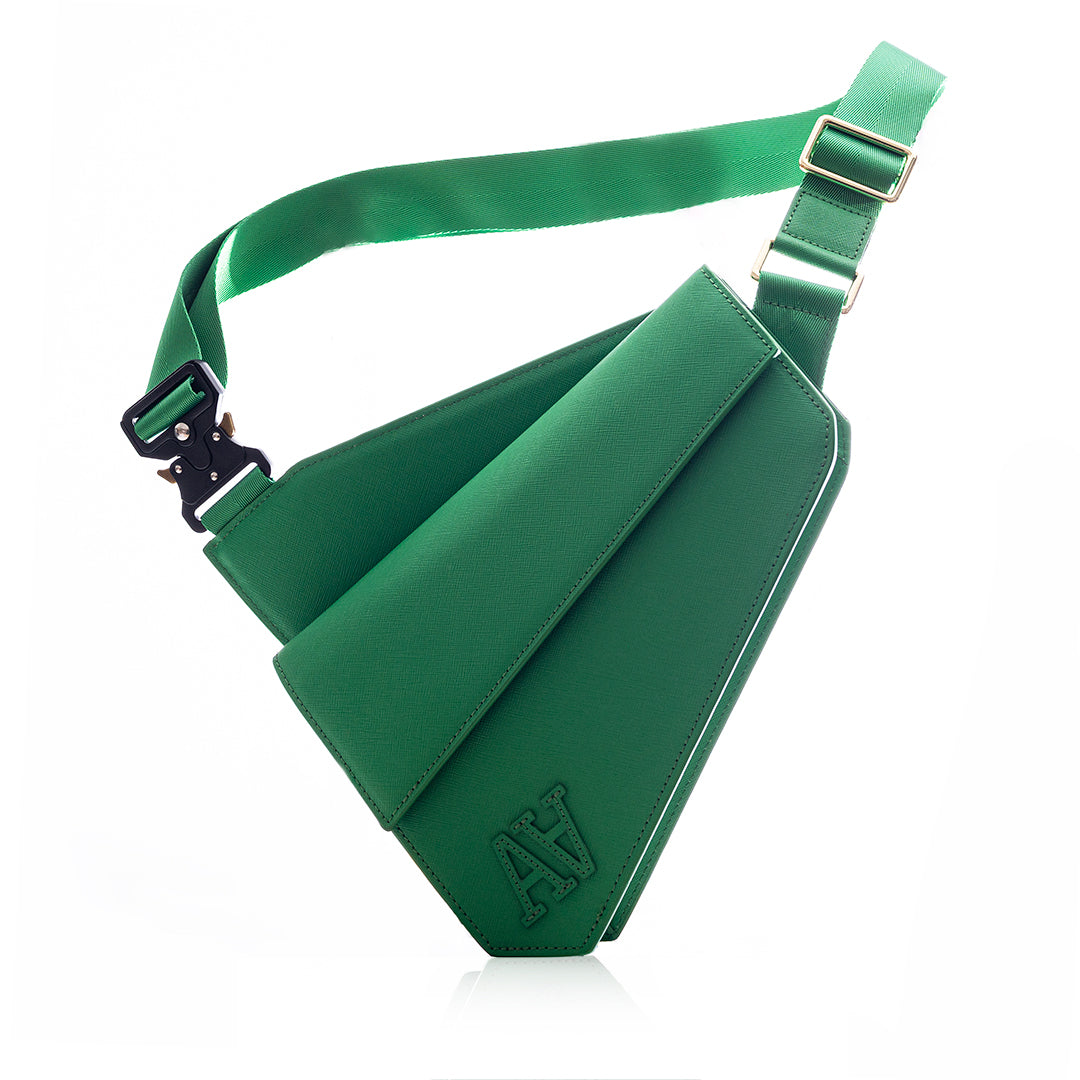 Green Double A Saddle Bag