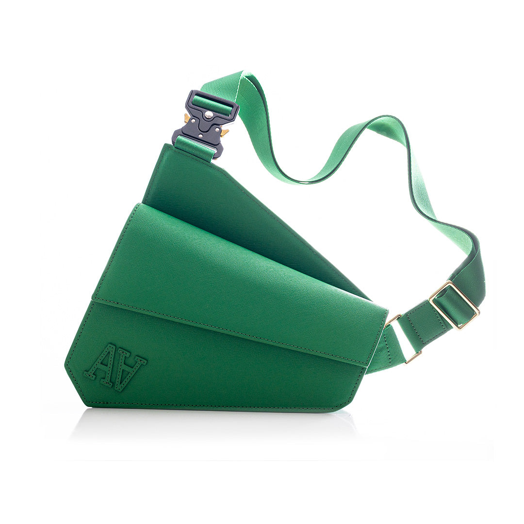 Green Double A Saddle Bag