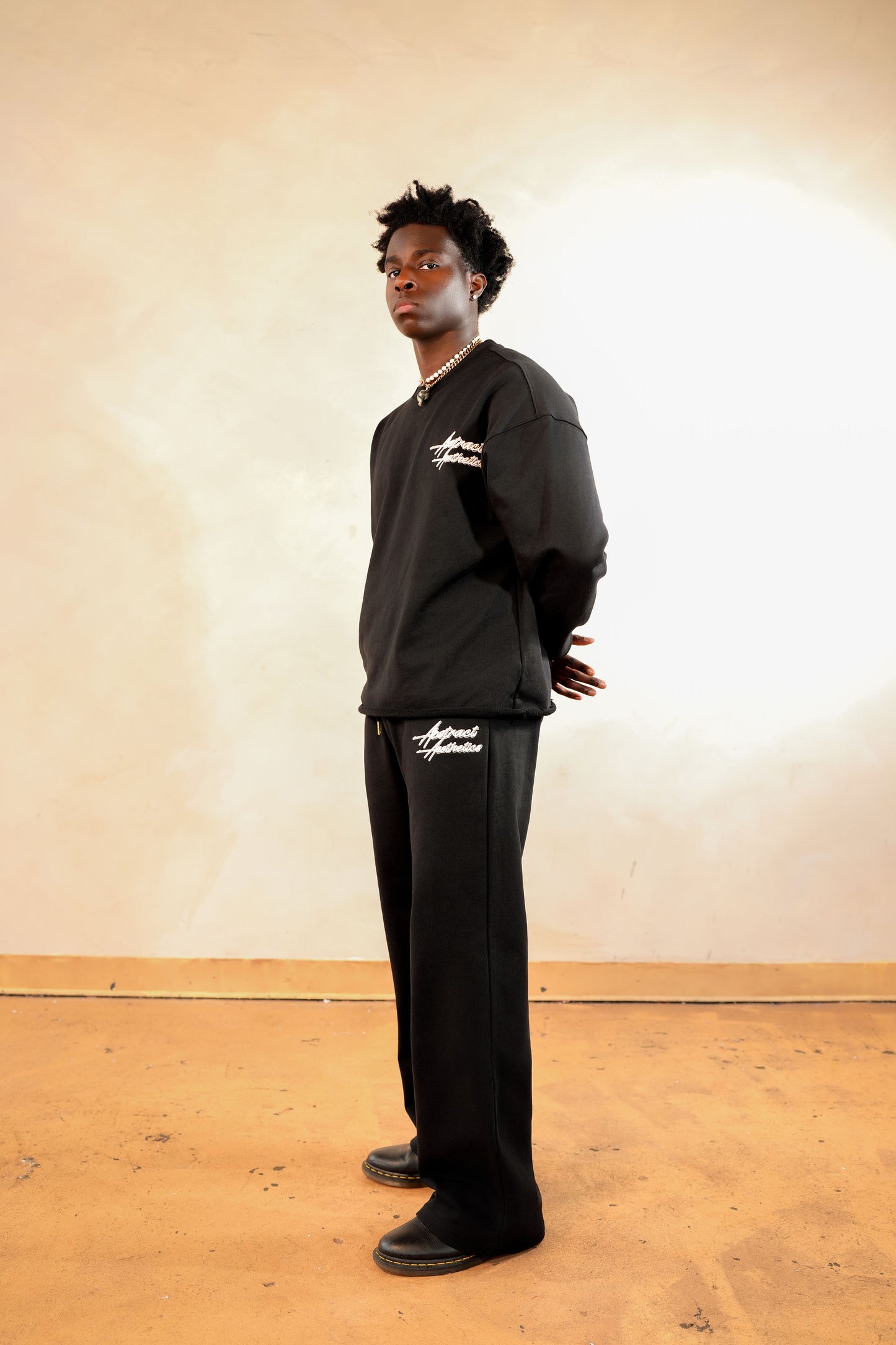 Black Wide Leg Everyday Aesthetics Sweatpants