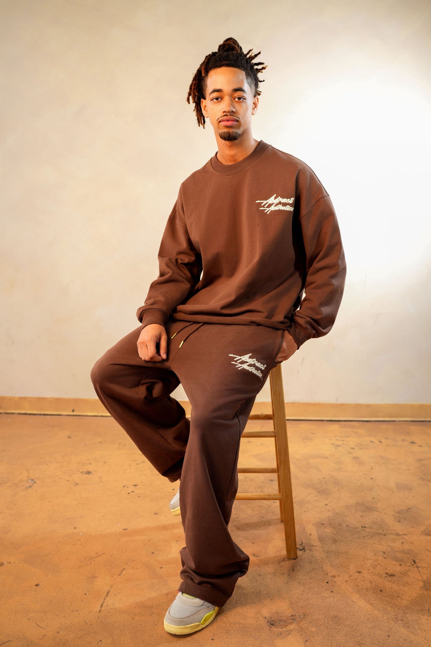 Brown Wide Leg Everyday Aesthetics Sweatpants
