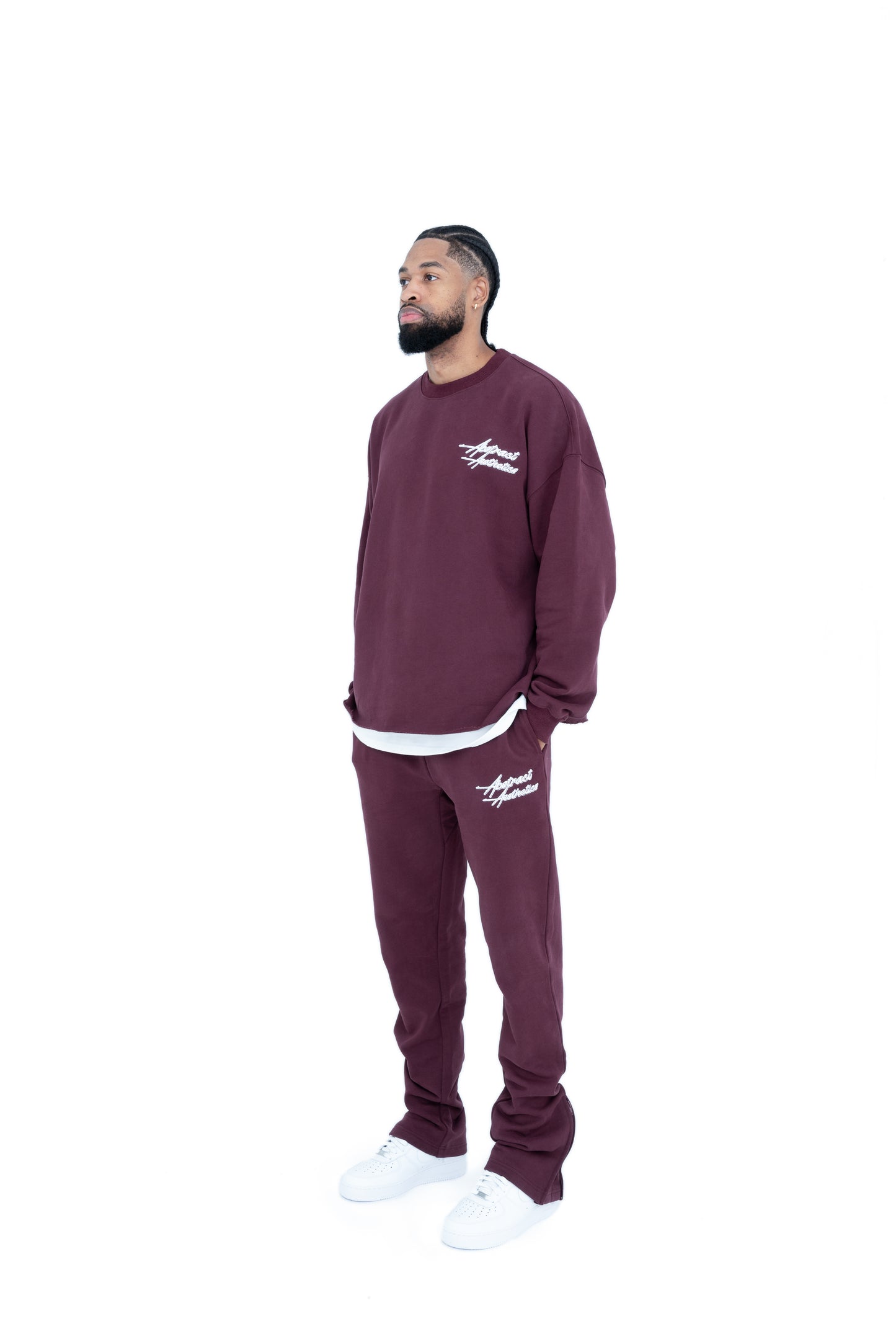 Maroon Double A Crewneck