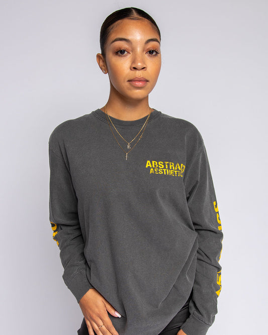 Aged Black Vintage Aesthetics LS Tee