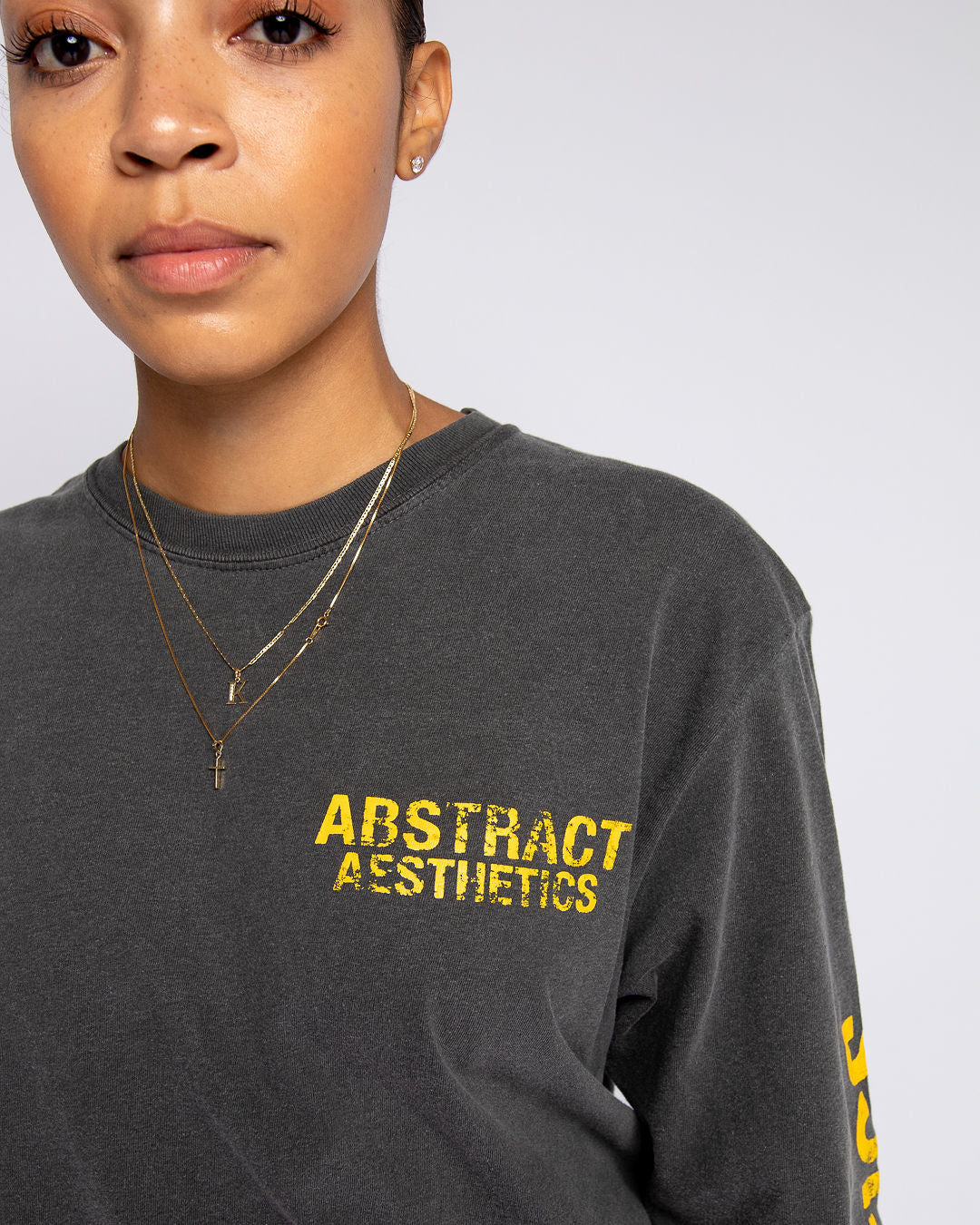 Aged Black Vintage Aesthetics LS Tee