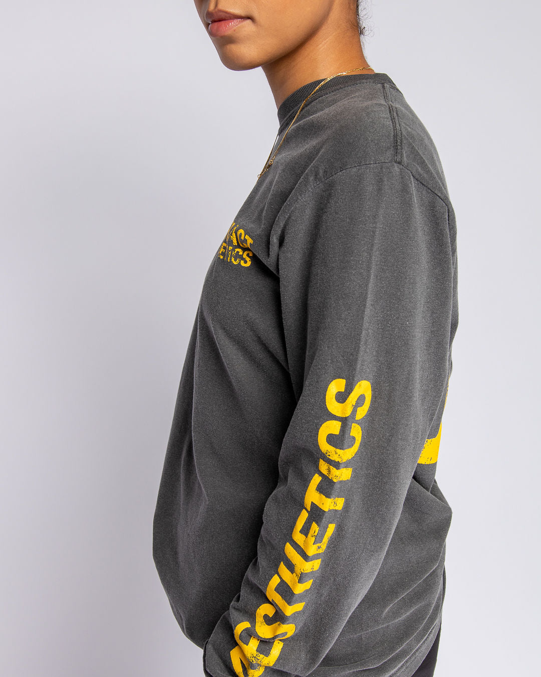 Aged Black Vintage Aesthetics LS Tee
