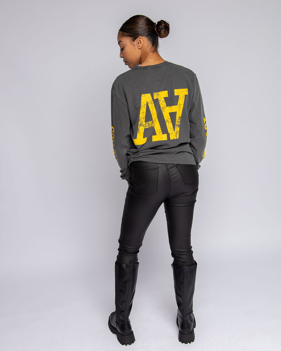 Aged Black Vintage Aesthetics LS Tee