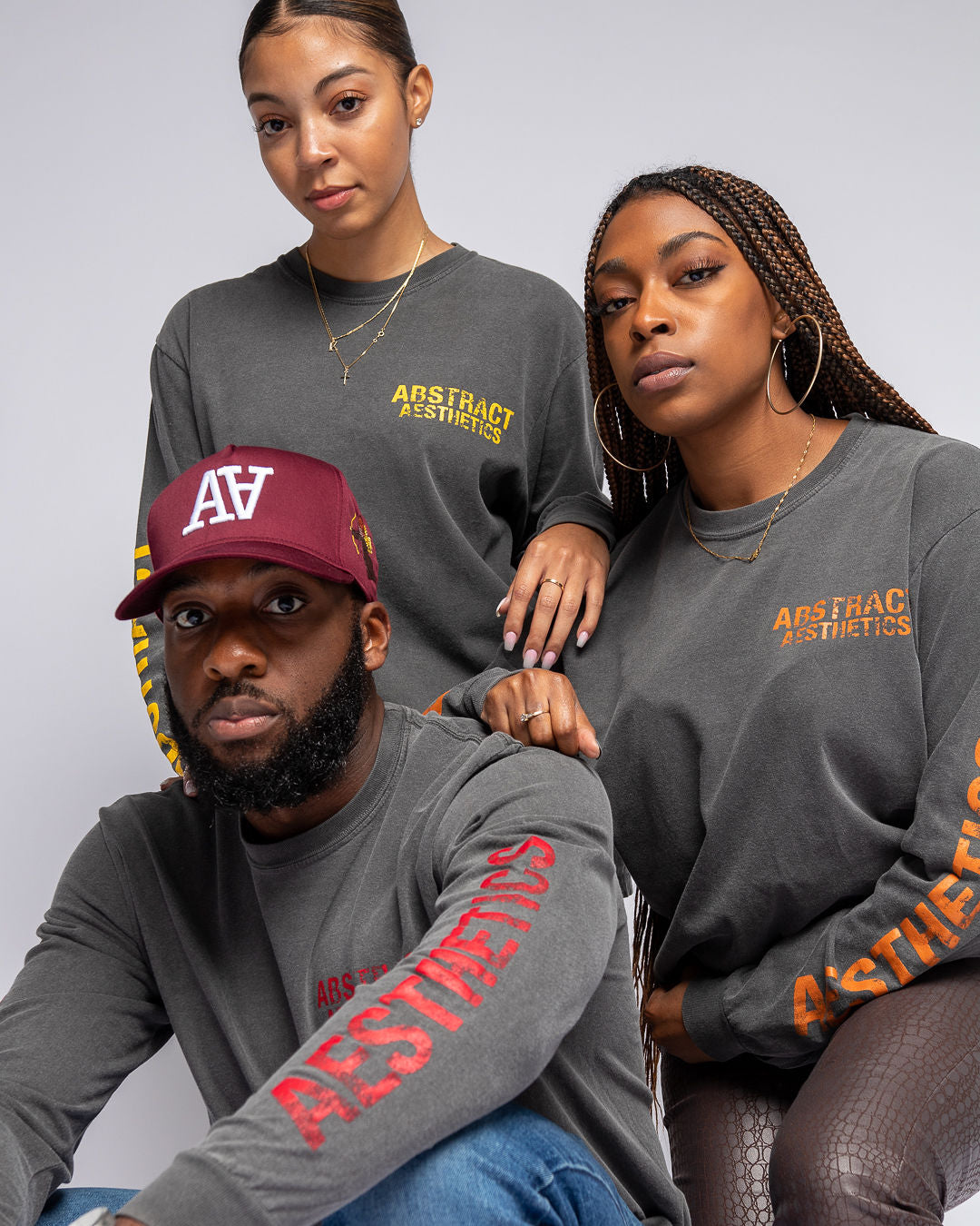 Aged Black Vintage Aesthetics LS Tee