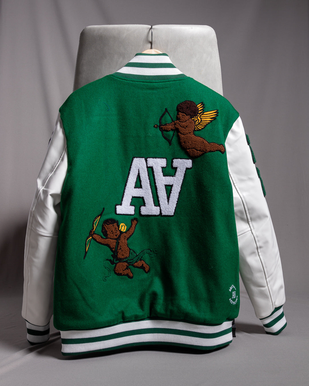 Varsity Green Double A Anniversary Letterman