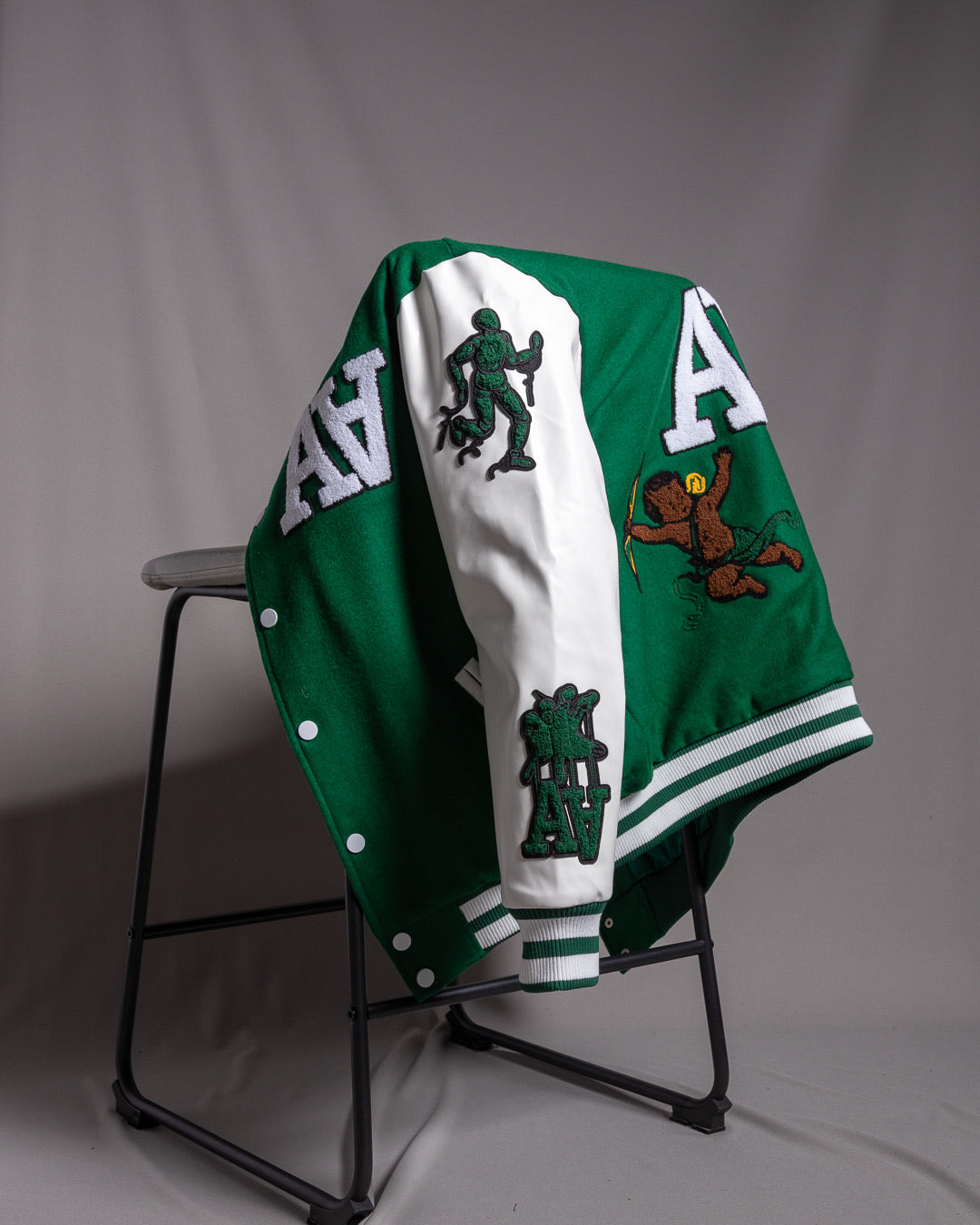 Varsity Green Double A Anniversary Letterman