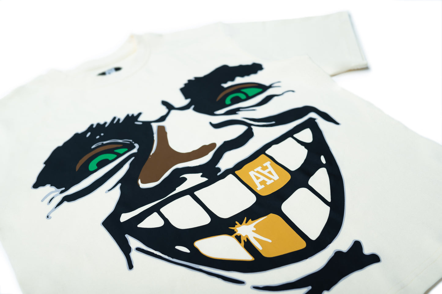 Cream Double A "Gold Mouth" Tee