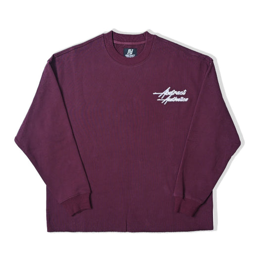 Maroon Double A Crewneck